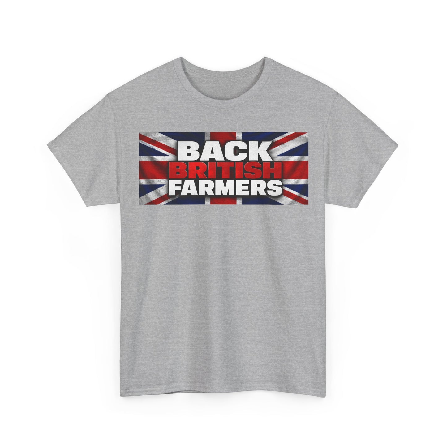 Back British Farmers T-Shirt — Union Jack Support Tee for UK Farmers