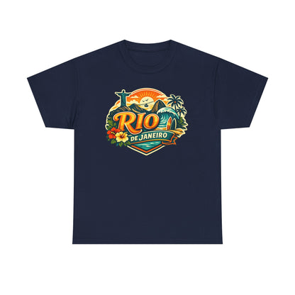Rio de Janeiro Vintage Travel Tee – Tropical Sunset Beach T‑Shirt