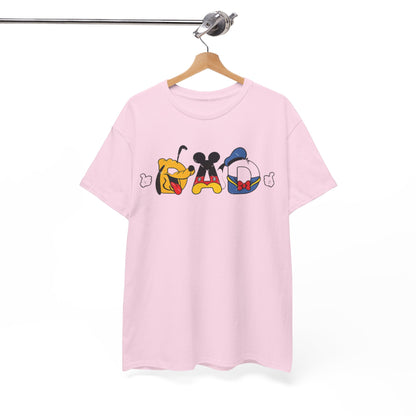 Disney Dad Character Graphic Tee — Playful Colorful Character Icons T-Shirt