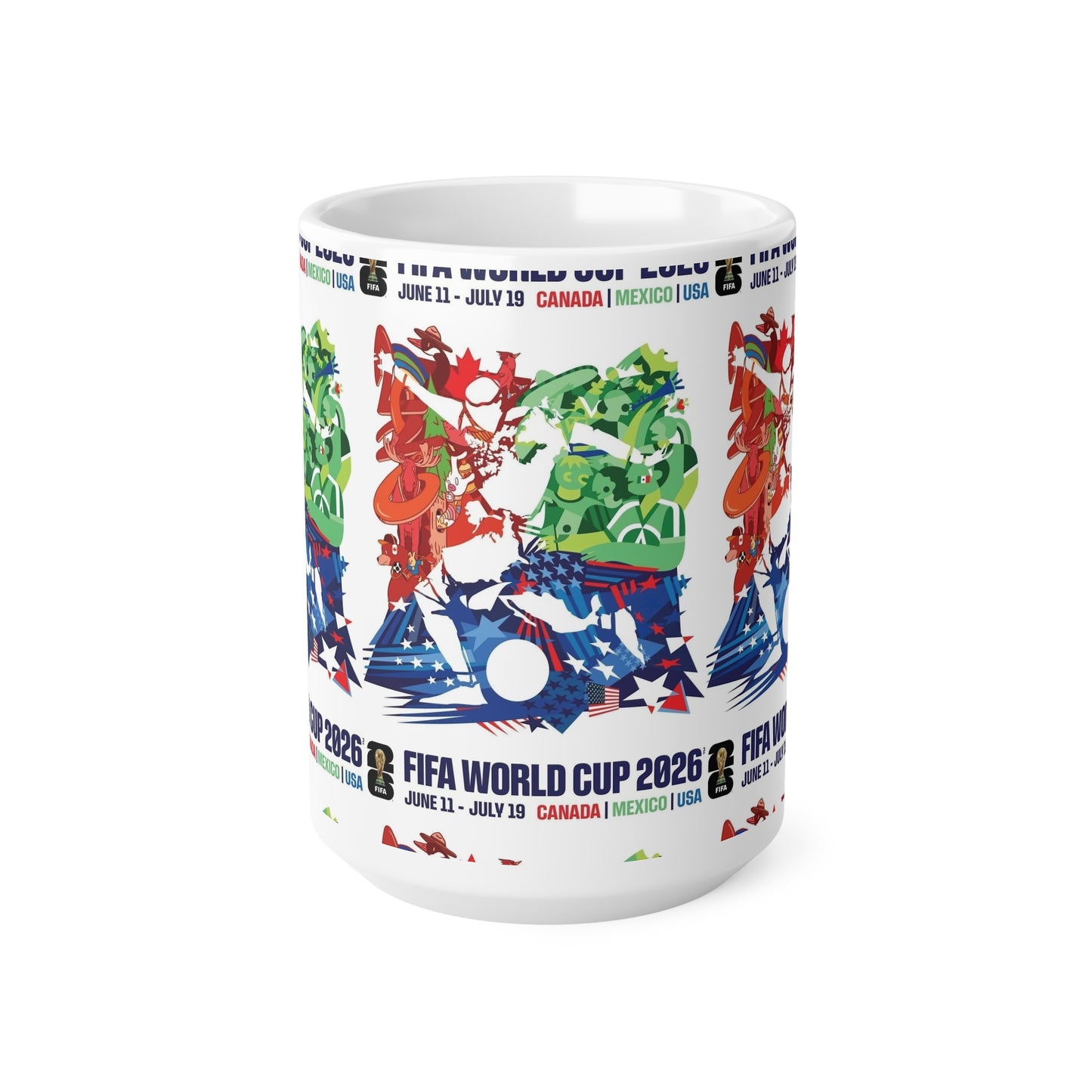 FIFA World Cup 2026 Poster Ceramic Coffee Mug — 11oz/15oz