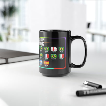 FIFA World Cup Champions Black Mug – All Winning Nations Timeline (11oz/15oz)