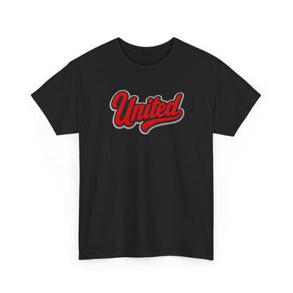 United Retro Script Tee — Vintage Red Logo T‑Shirt