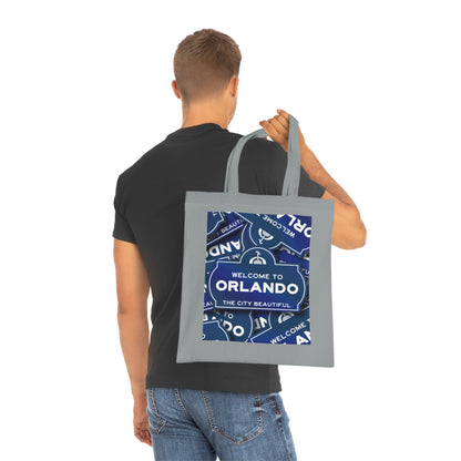 Orlando Souvenir Tote Bag – "Welcome to Orlando" City Beautiful Cotton Shopper