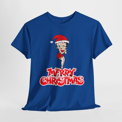 Christmas Betty Boop Tee - 'Merry Christmas' Holiday Graphic Shirt