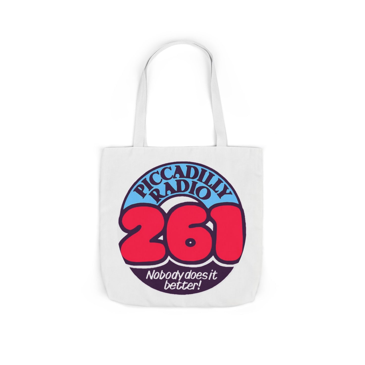 Tote Bag — Retro 'Piccadilly Radio 261' Vintage Logo Canvas Tote
