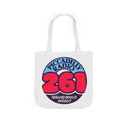 Tote Bag — Retro 'Piccadilly Radio 261' Vintage Logo Canvas Tote