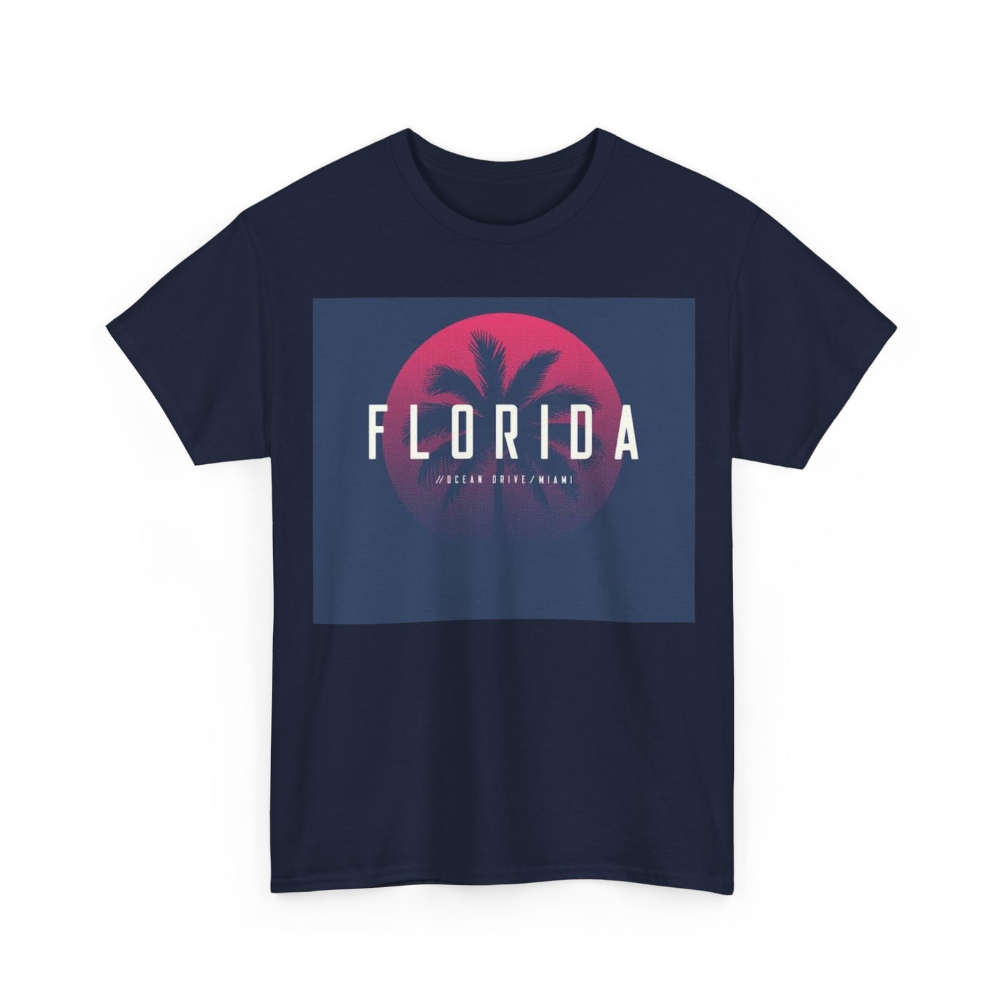 Florida Sunset Palm T-Shirt — Retro Beach Vacation Tee