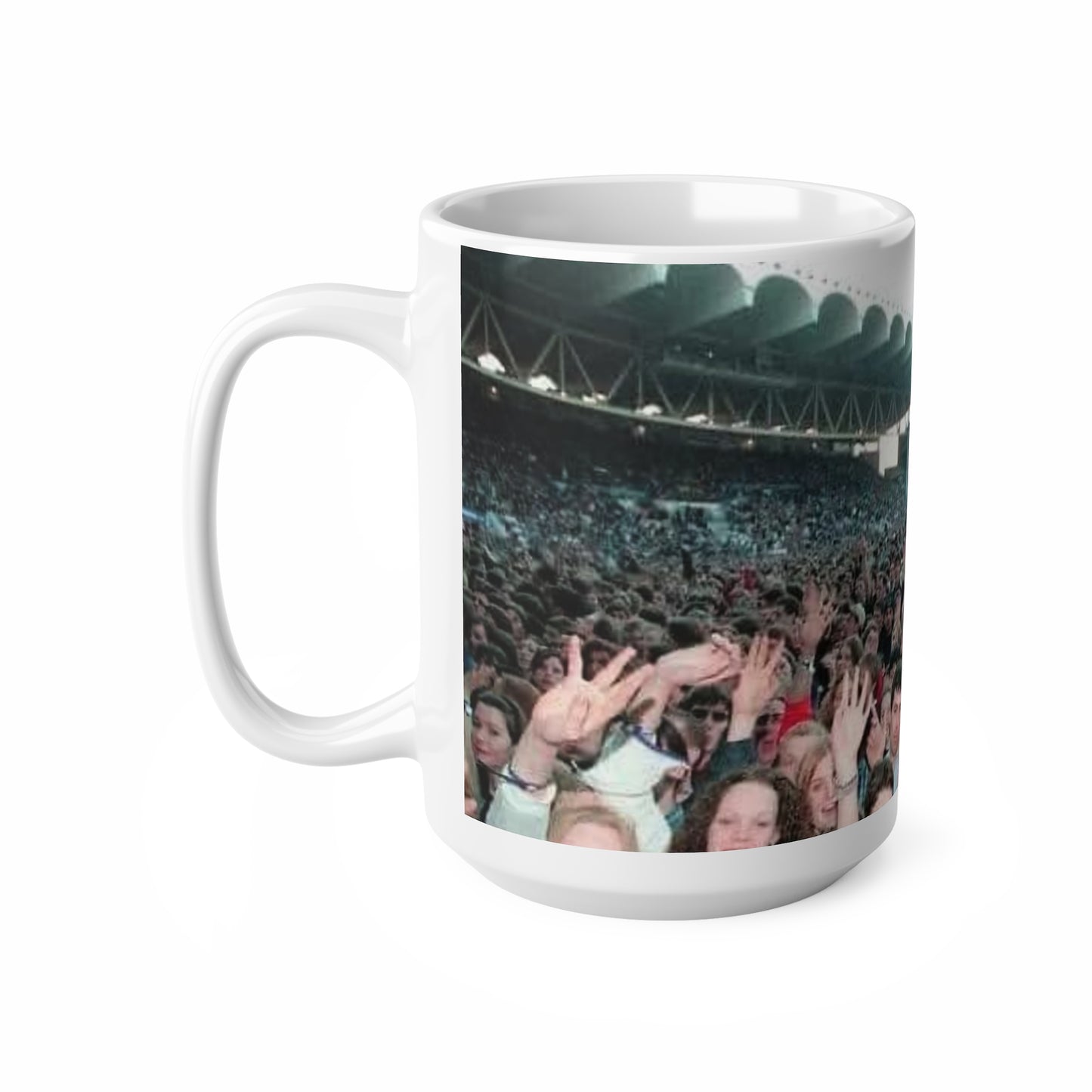 Oasis at Maine Road Concert Crowd Photo Coffee Mug - Live Stadium Crowd 11oz & 15oz Ceramic Mug