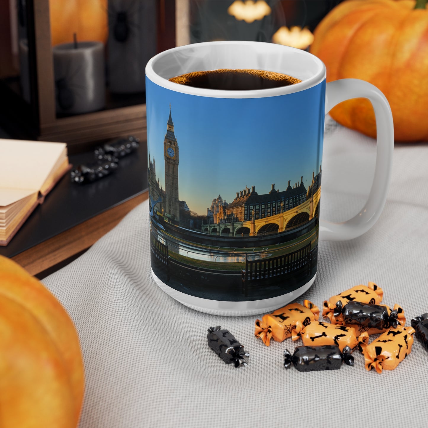 London Sunset Panorama Mug – Big Ben & Thames Ceramic Coffee Cup (11oz, 15oz)
