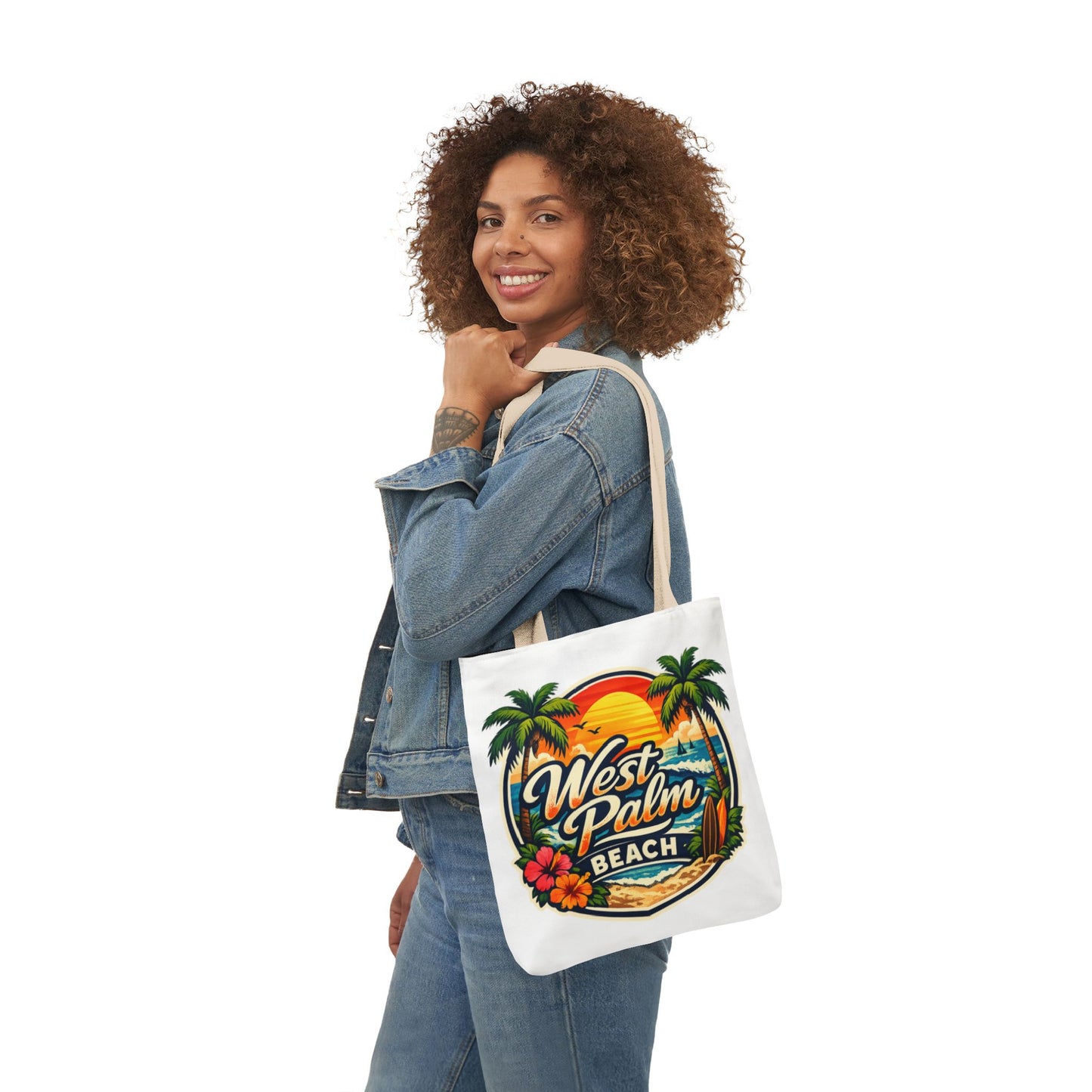 West Palm Beach Vintage Sunset Tote