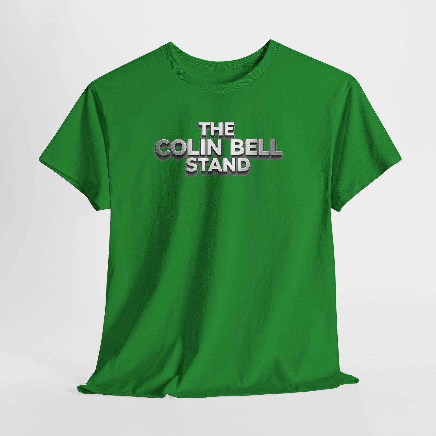 T-Shirt — “The Colin Bell Stand” Retro Chrome Text Tee