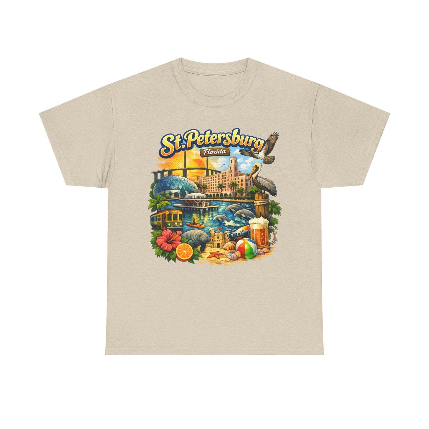 St. Petersburg Florida Retro Beach Scene T-Shirt
