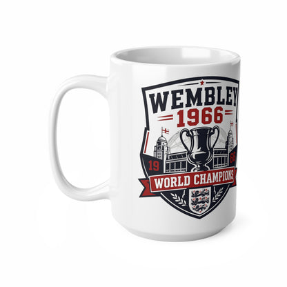 England Wembley 1966 World Champions Ceramic Coffee Mug — Football Vintage Trophy Design (11oz/15oz)