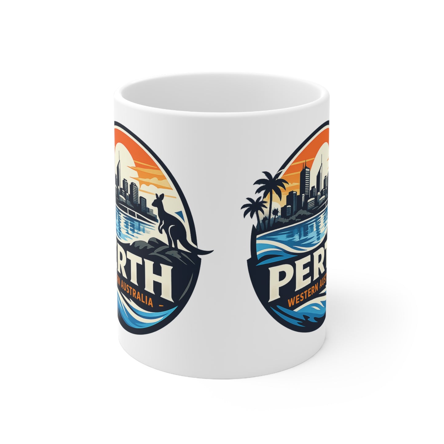 Perth Skyline Ceramic Mug — Western Australia Souvenir Coffee Cup (11oz & 15oz)