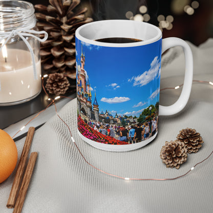 Disneyland Paris Fairytale Castle Photo Coffee Mug — Scenic Theme Park Castle 11oz/15oz
