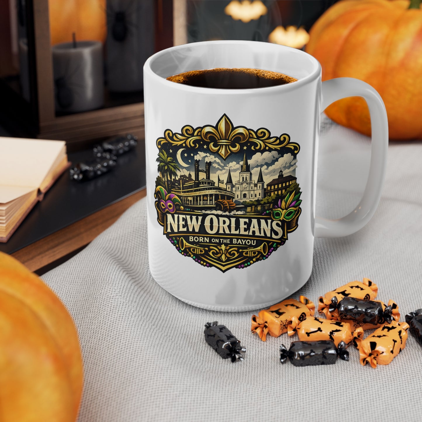 New Orleans Ceramic Coffee Cups, 11oz, 15oz