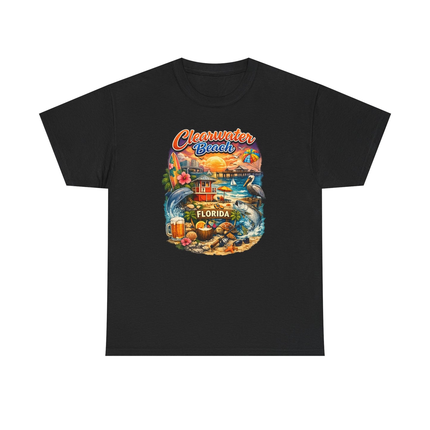 Clearwater Beach Florida Vintage Vacation T-Shirt