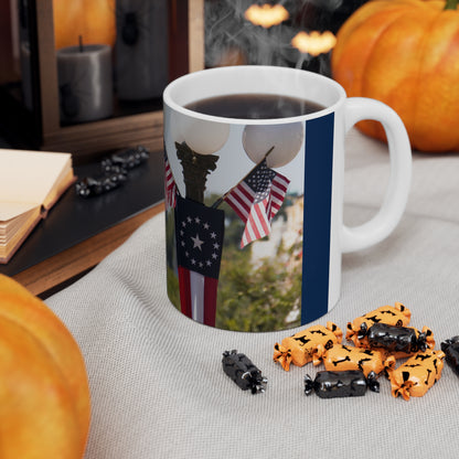 Disney Mickey 'Celebrates America' Flag Mug — Patriotic 11oz & 15oz Coffee Cup