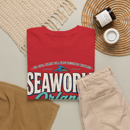 SeaWorld Orlando Graphic Tee — Retro Explore Inspire Connect Vacation Shirt
