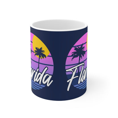 Florida Retro Sunset Coffee Mug - 11oz & 15oz Ceramic