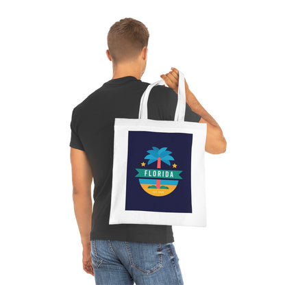 Florida Palm Beach Tote Bag – Retro State Travel Cotton Tote