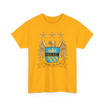 Manchester City Retro Club Crest T‑Shirt — MCFC Vintage Style Club Emblem Tee