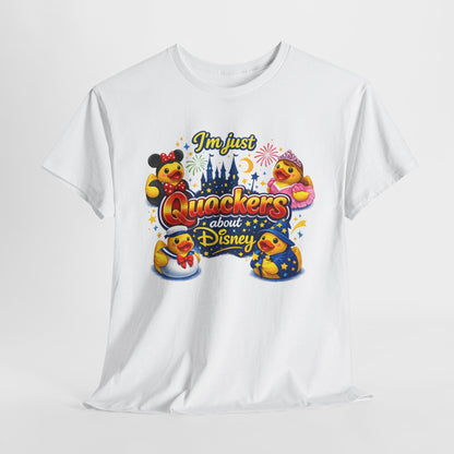 Quackers About Disney Rubber Duck Tee — "I'm Just Quackers About Disney" Graphic T-Shirt