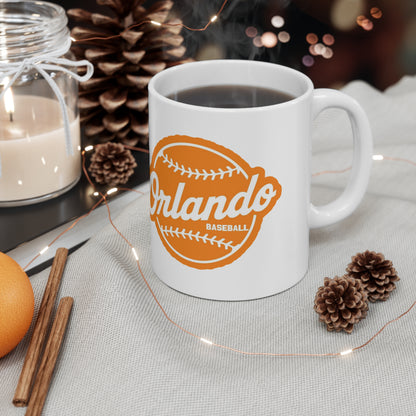 Orlando Baseball Ceramic Mug — Vintage Orange Team Logo (11oz & 15oz)