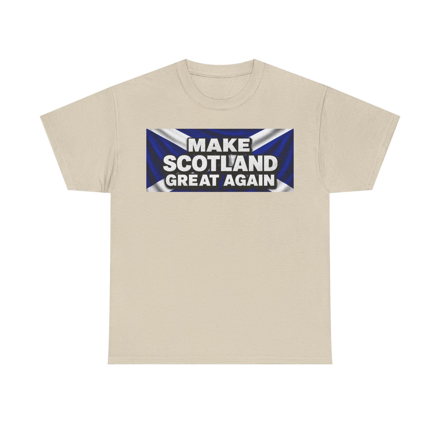 Make Scotland Great Again T‑Shirt — Scottish Flag Slogan Tee