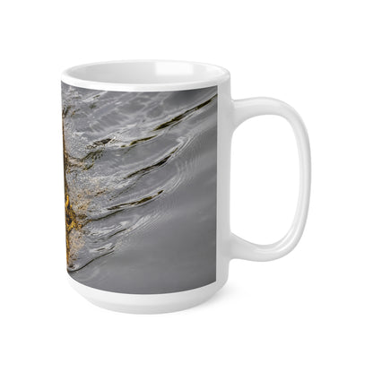 Alligator Reflection Ceramic Mug - Wildlife Photography Coffee Cup (11oz, 15oz)