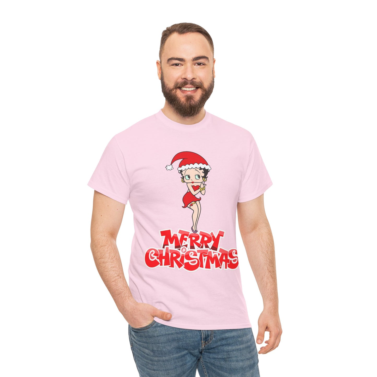 Christmas Betty Boop Tee - 'Merry Christmas' Holiday Graphic Shirt