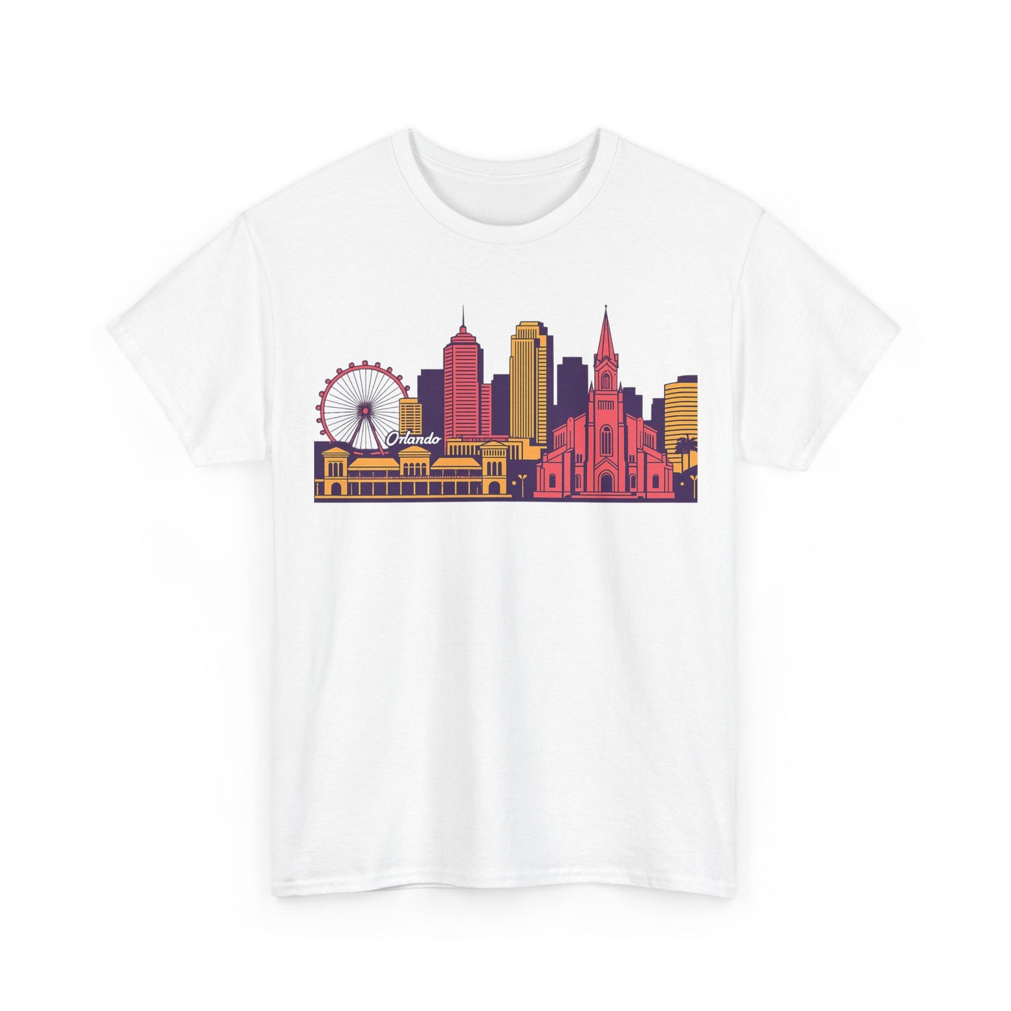 Orlando City Skyline T-Shirt — Colorful Urban Landmark Graphic Tee