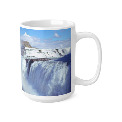 Waterfall Rainbow Ceramic Coffee Mug — Scenic Landscape 11oz & 15oz