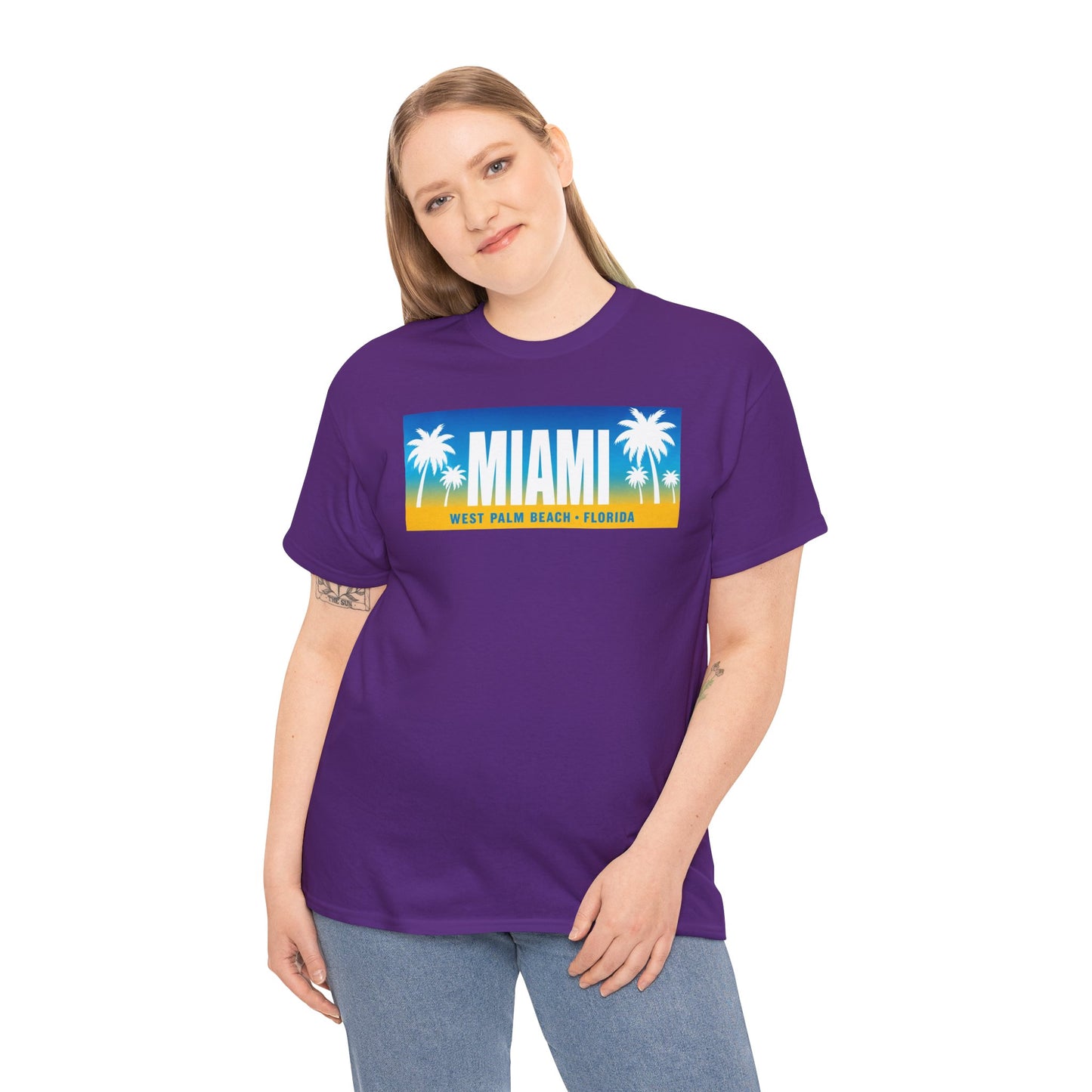 Miami West Palm Beach Vintage Tee — "MIAMI" Beach Palm Trees T‑Shirt
