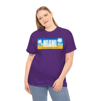 Miami West Palm Beach Vintage Tee — "MIAMI" Beach Palm Trees T‑Shirt