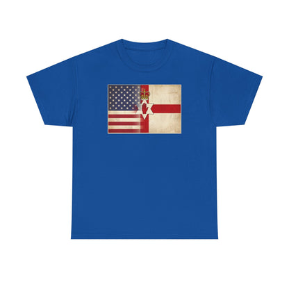 USA / Northern Ireland Flag T-Shirt – Vintage USA & Ulster Cross Tee