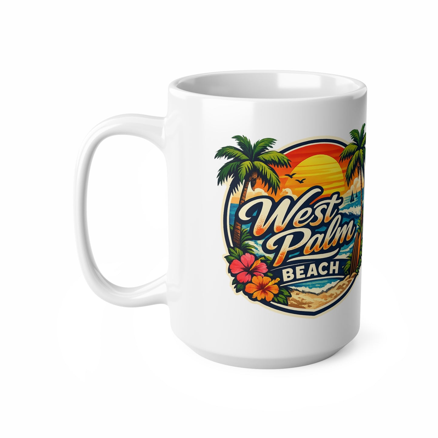 West Palm Beach Ceramic Coffee Cups, 11oz, 15oz