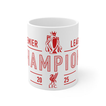 Champions 2025 Liverpool Ceramic Coffee Mug – Premier League LFC 11oz/15oz