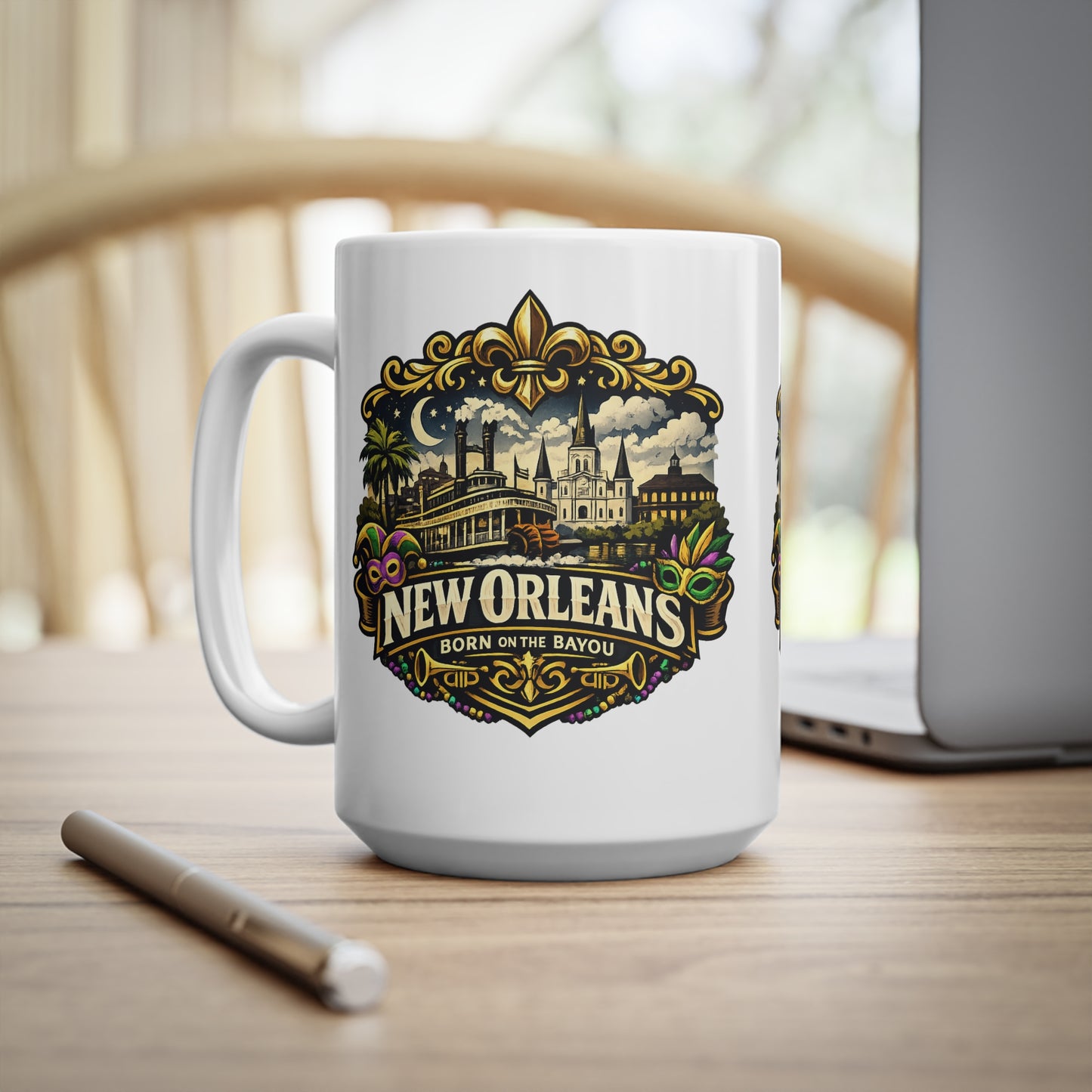 New Orleans Ceramic Coffee Cups, 11oz, 15oz