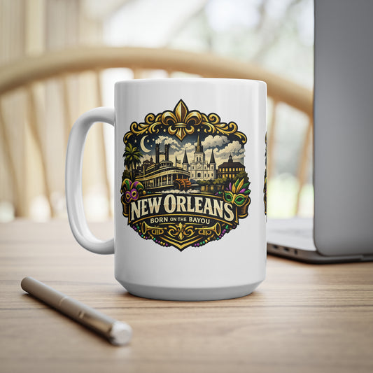 New Orleans Ceramic Coffee Cups, 11oz, 15oz