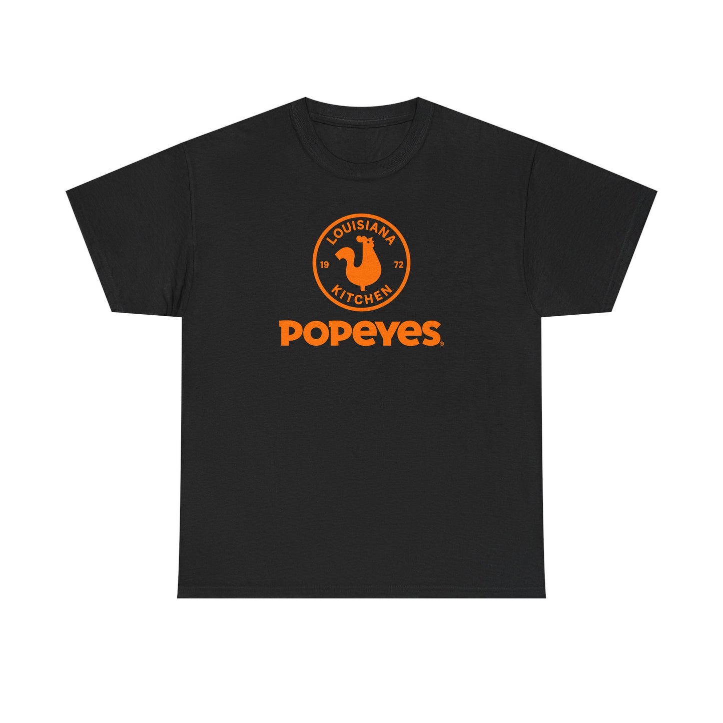 Popeyes Logo T-Shirt — Vintage Orange Louisiana Kitchen Tee