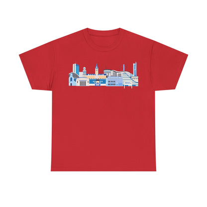 Manchester City Skyline Tee — Minimal Blue Urban Landscape T‑Shirt