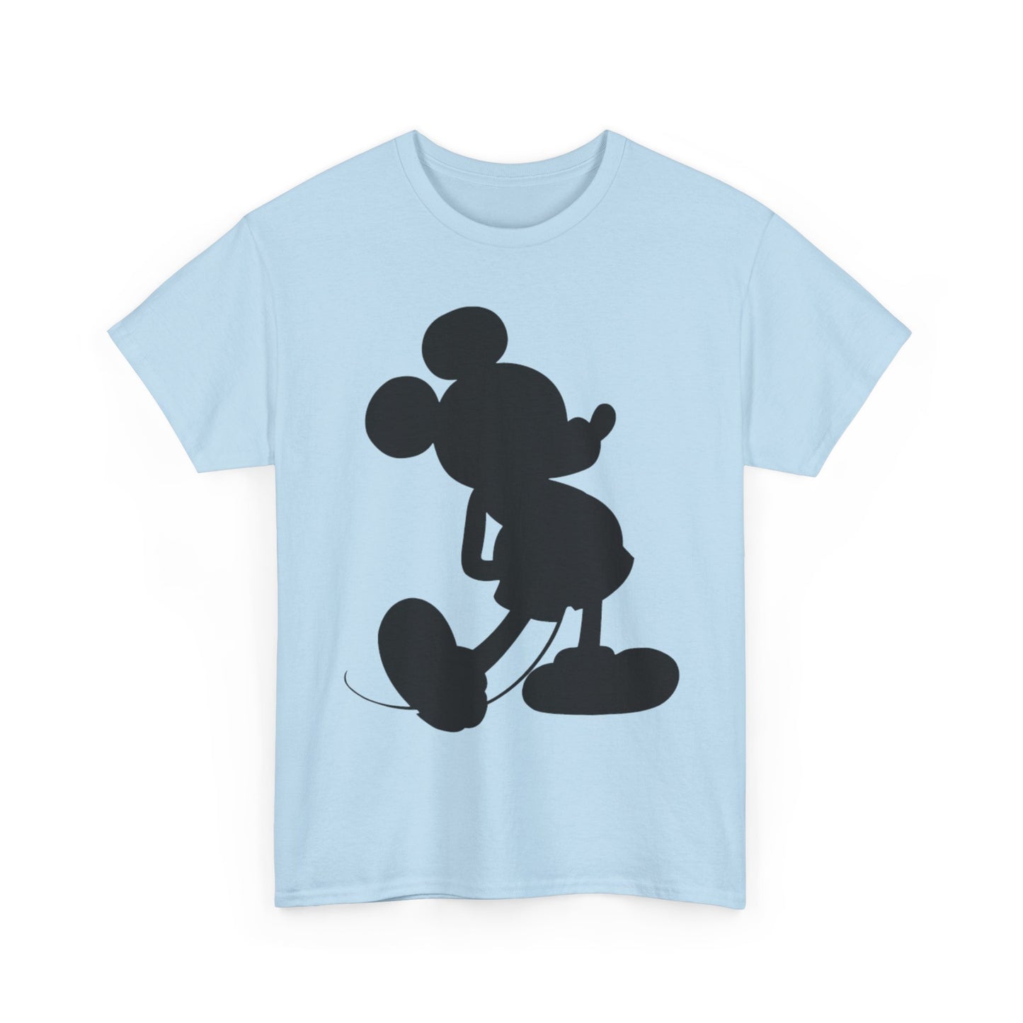 Mickey Mouse Silhouette Graphic Tee — Retro Cartoon Shadow T-Shirt