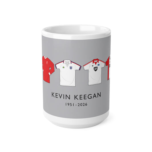 The Shirts of Kevin Keegan Memorial Football Jersey Mug — Ceramic Coffee Cup (11oz & 15oz)