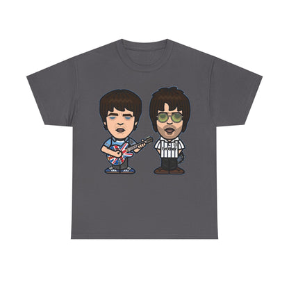 Oasis Noel & Liam Cartoon Rock Duo T-Shirt