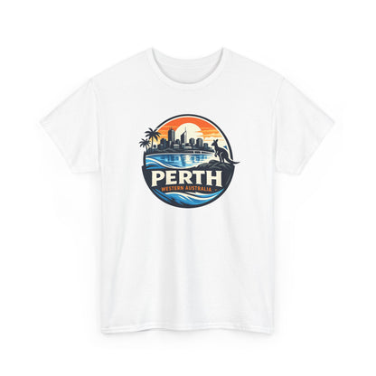 Perth Sunset Graphic Tee — Western Australia Beach Skyline T-Shirt