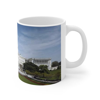 US Capitol Building Ceramic Coffee Mug — Washington D.C. Landmark Photo, 11oz & 15oz