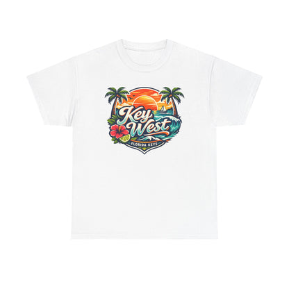 Key West Florida Keys T‑Shirt — Tropical Sunset Palm Beach Souvenir Tee