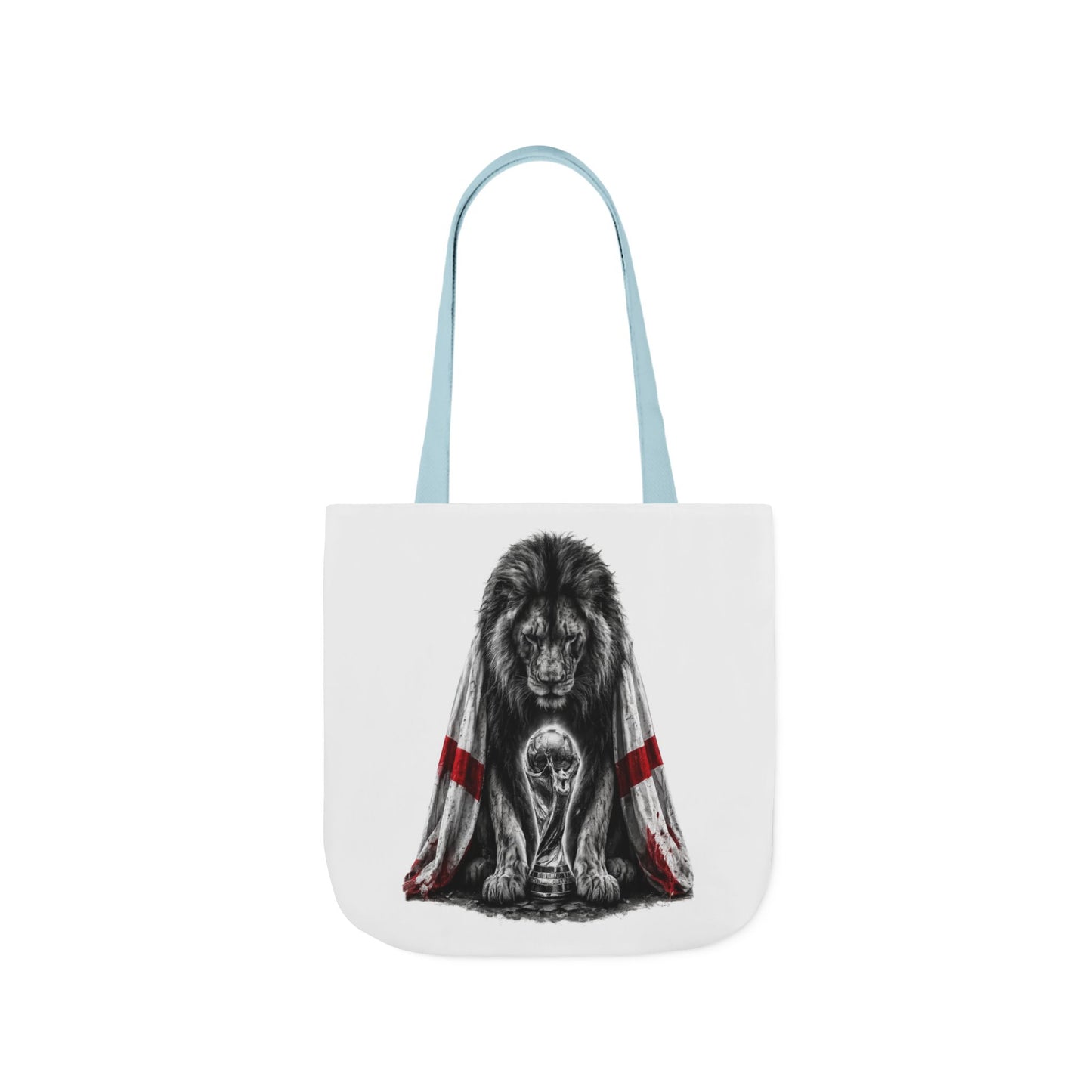 England Lion Guardian Canvas Tote — Protective Lion & Cub Illustration Tote Bag