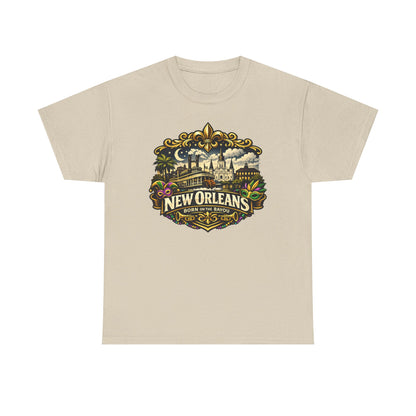 New Orleans Vintage Badge Tee — Crescent City Souvenir T-Shirt